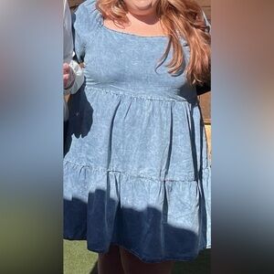Plus size denim dress